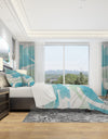 Coastal watercolors I - Geometric Duvet Cover Set