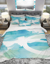 Coastal watercolors II - Geometric Duvet Cover Set