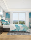 Coastal watercolors II - Geometric Duvet Cover Set