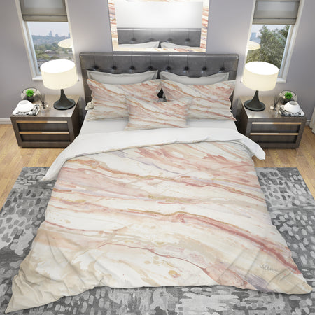 Copper Dreams watercolor - Shabby Duvet Cover Set