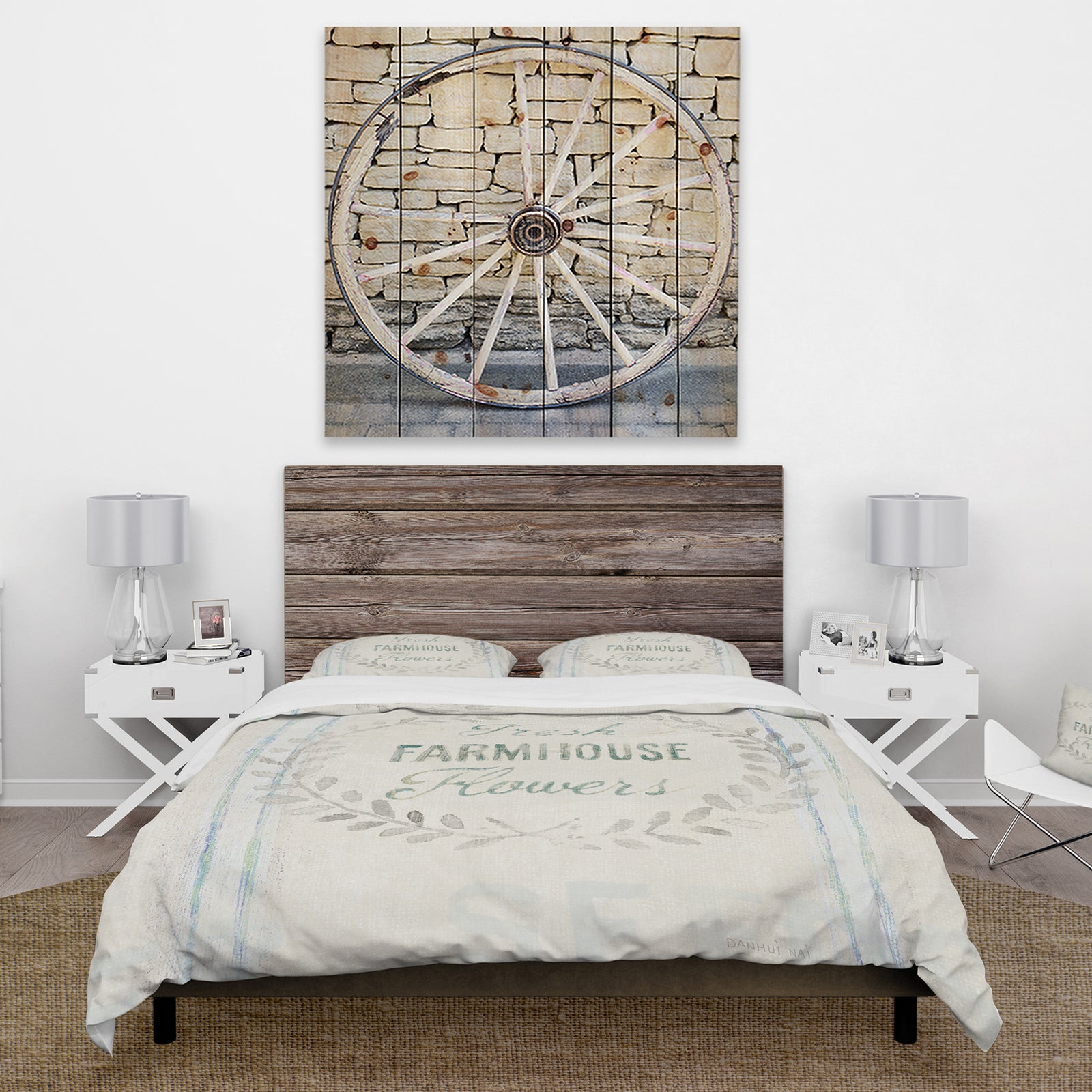 Farmhouse Florals VIII - Farmhouse Duvet Cover Set