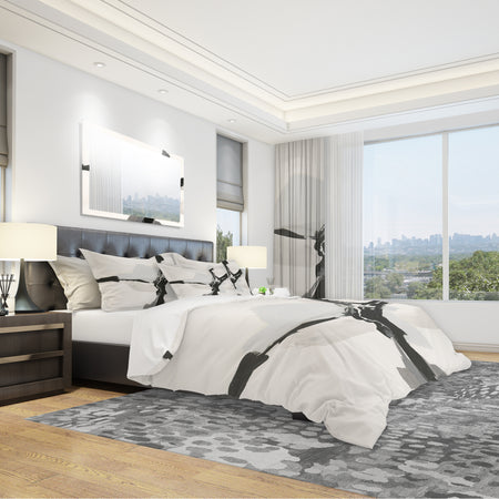 Abstract Neutral III - Geometric Duvet Cover Set