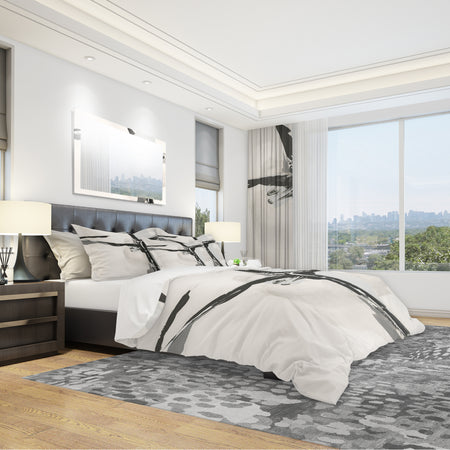 Abstract Neutral II - Geometric Duvet Cover Set