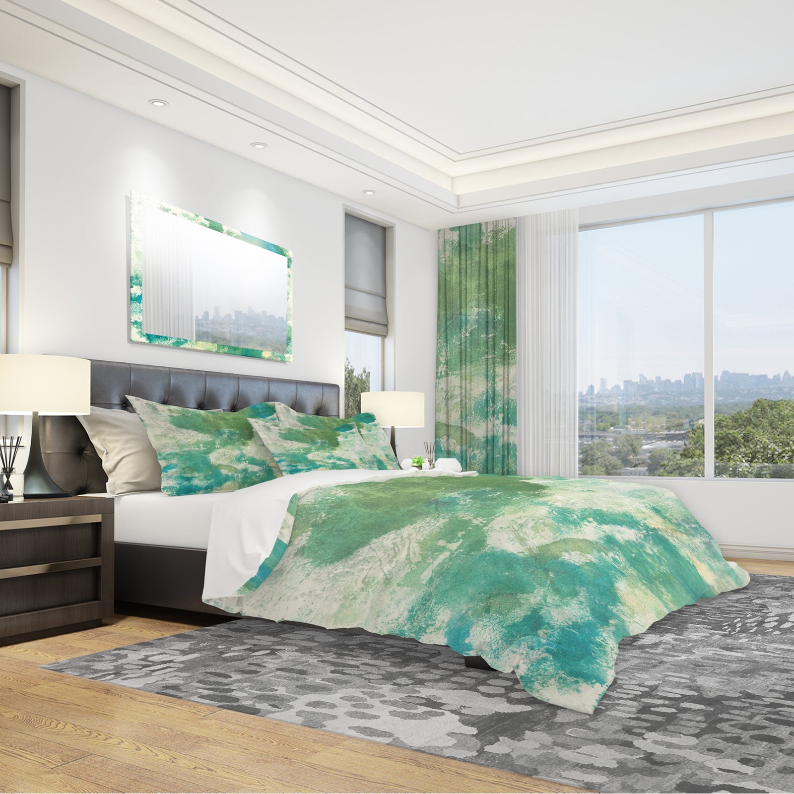 Watercolor Rock II - Geometric Duvet Cover Set