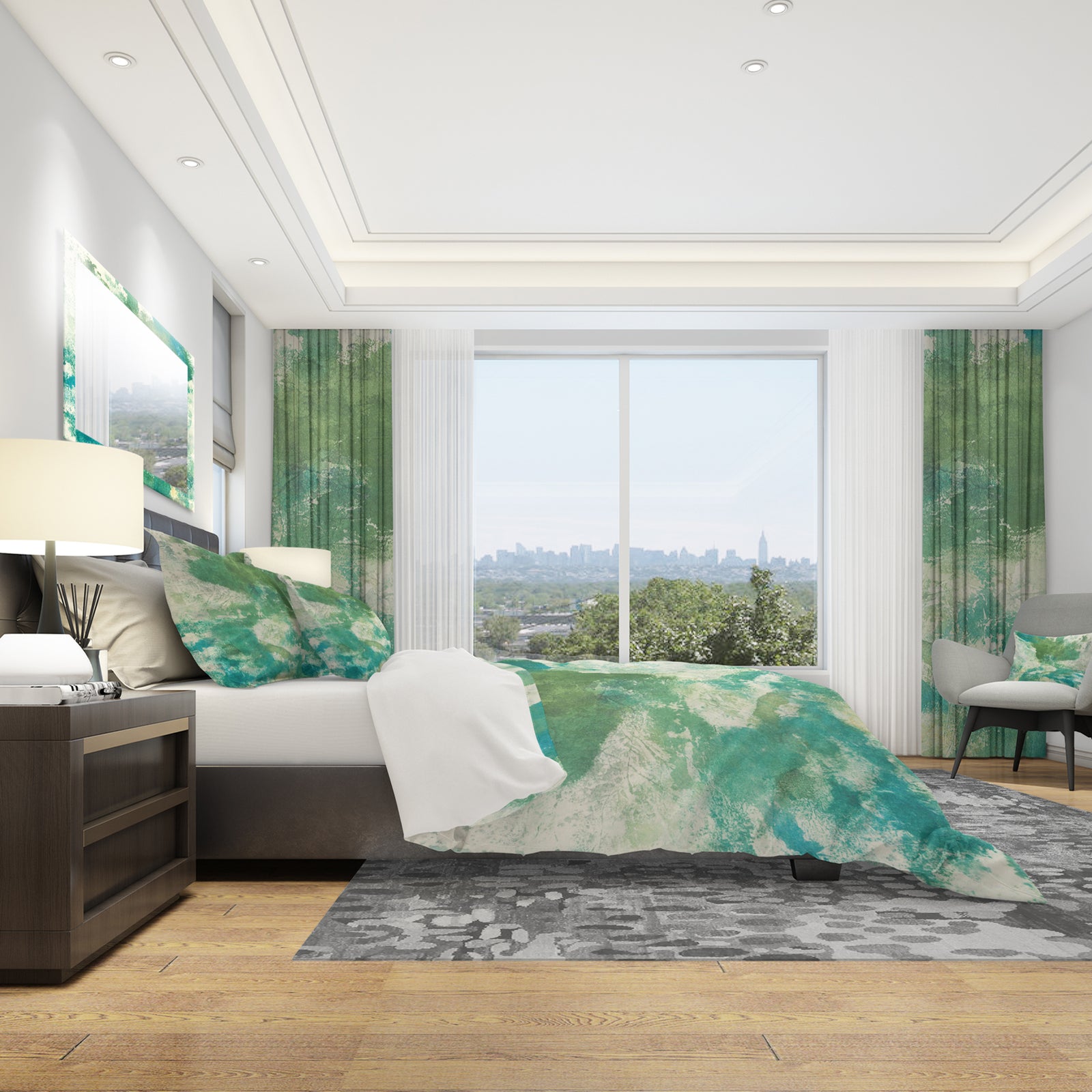 Watercolor Rock II - Geometric Duvet Cover Set