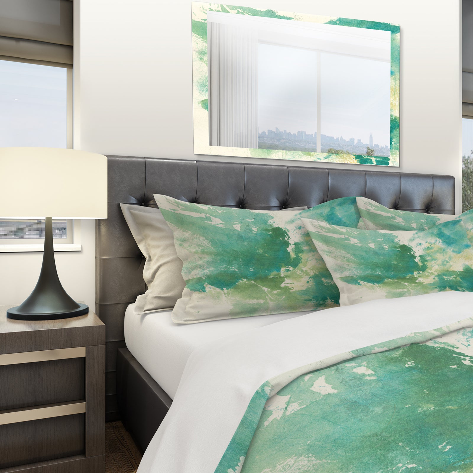 Watercolor Rock I - Geometric Duvet Cover Set
