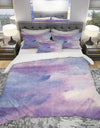 Watercolor Purple Haze II - Geometric Duvet Cover Set