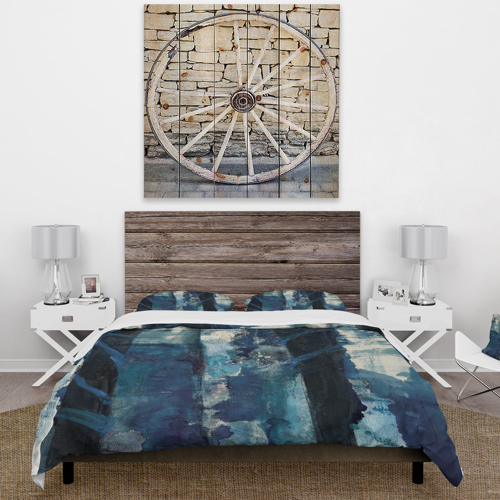 Deep Woods I Indigo - Cottage Duvet Cover Set