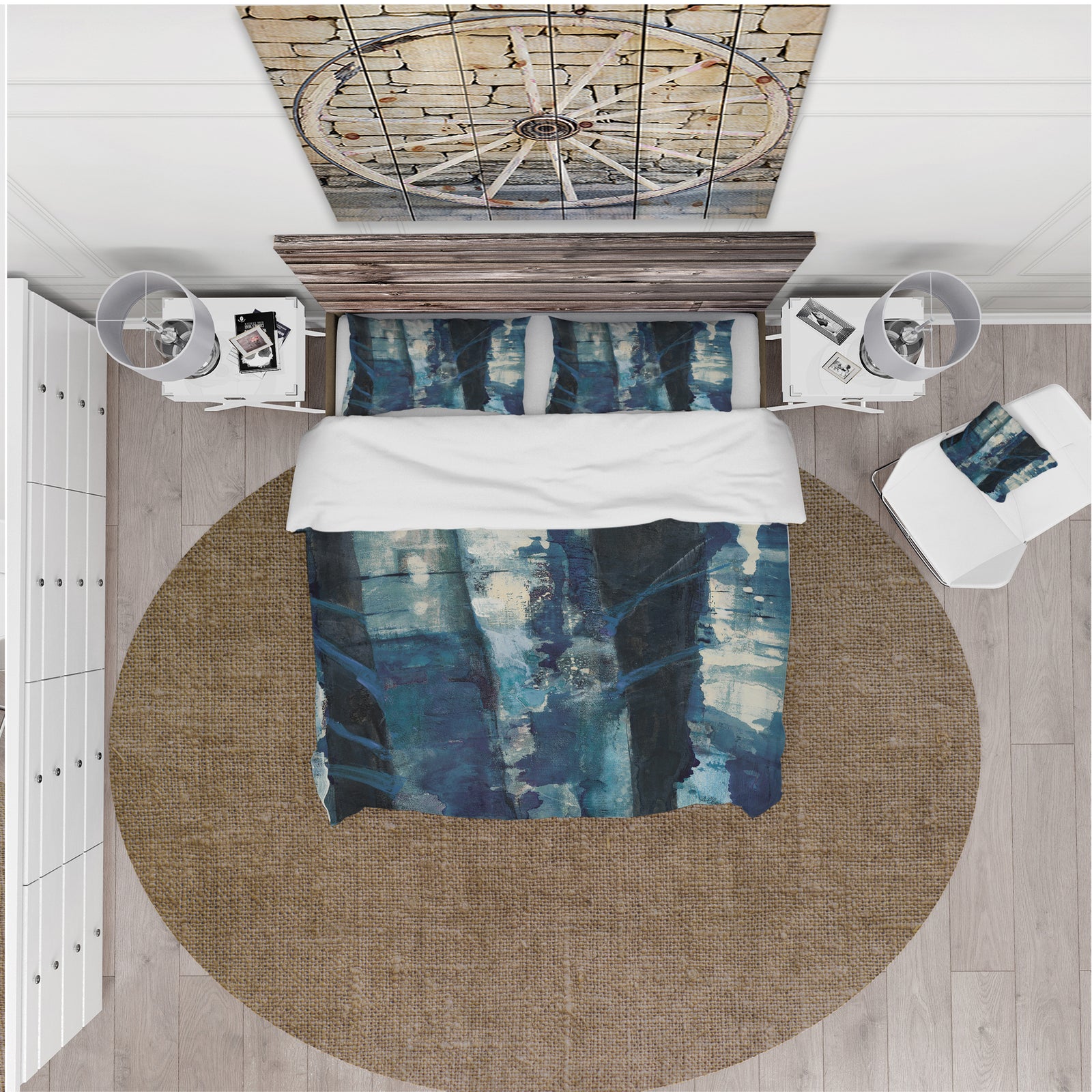 Deep Woods I Indigo - Cottage Duvet Cover Set