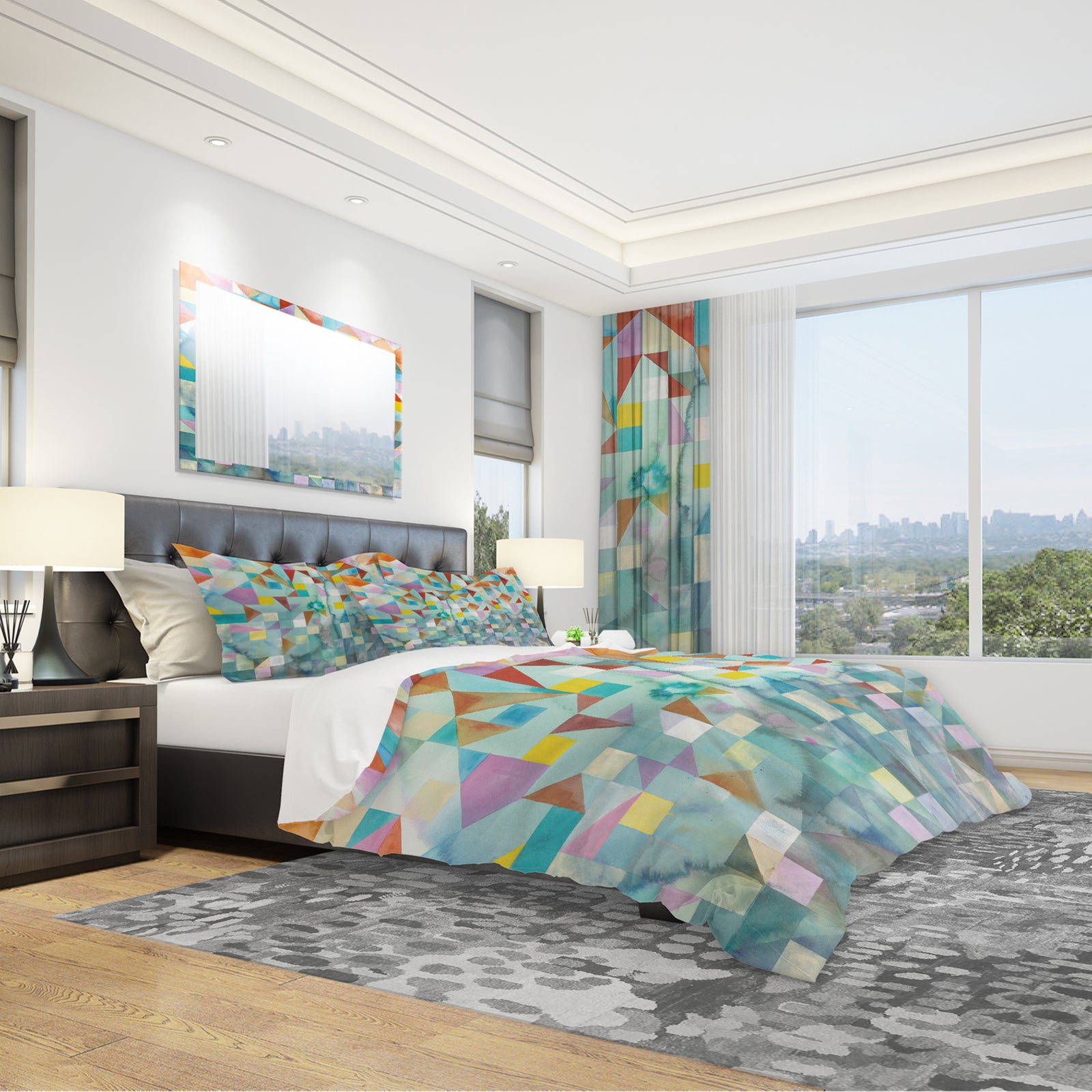 Modern Patchwork - Geometric Duvet Cover Set