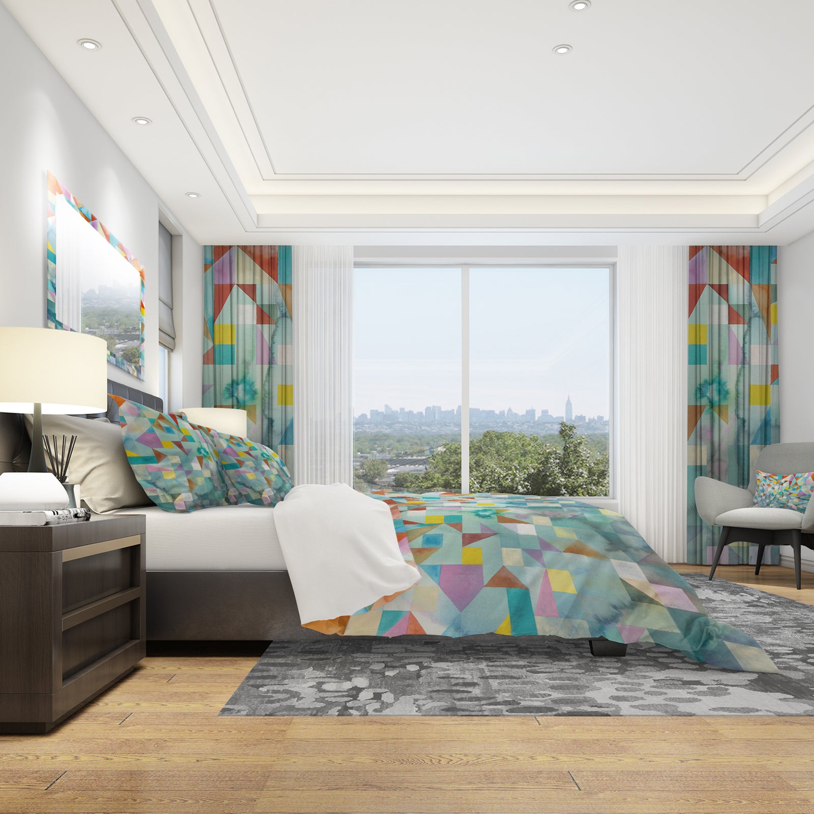 Modern Patchwork - Geometric Duvet Cover Set