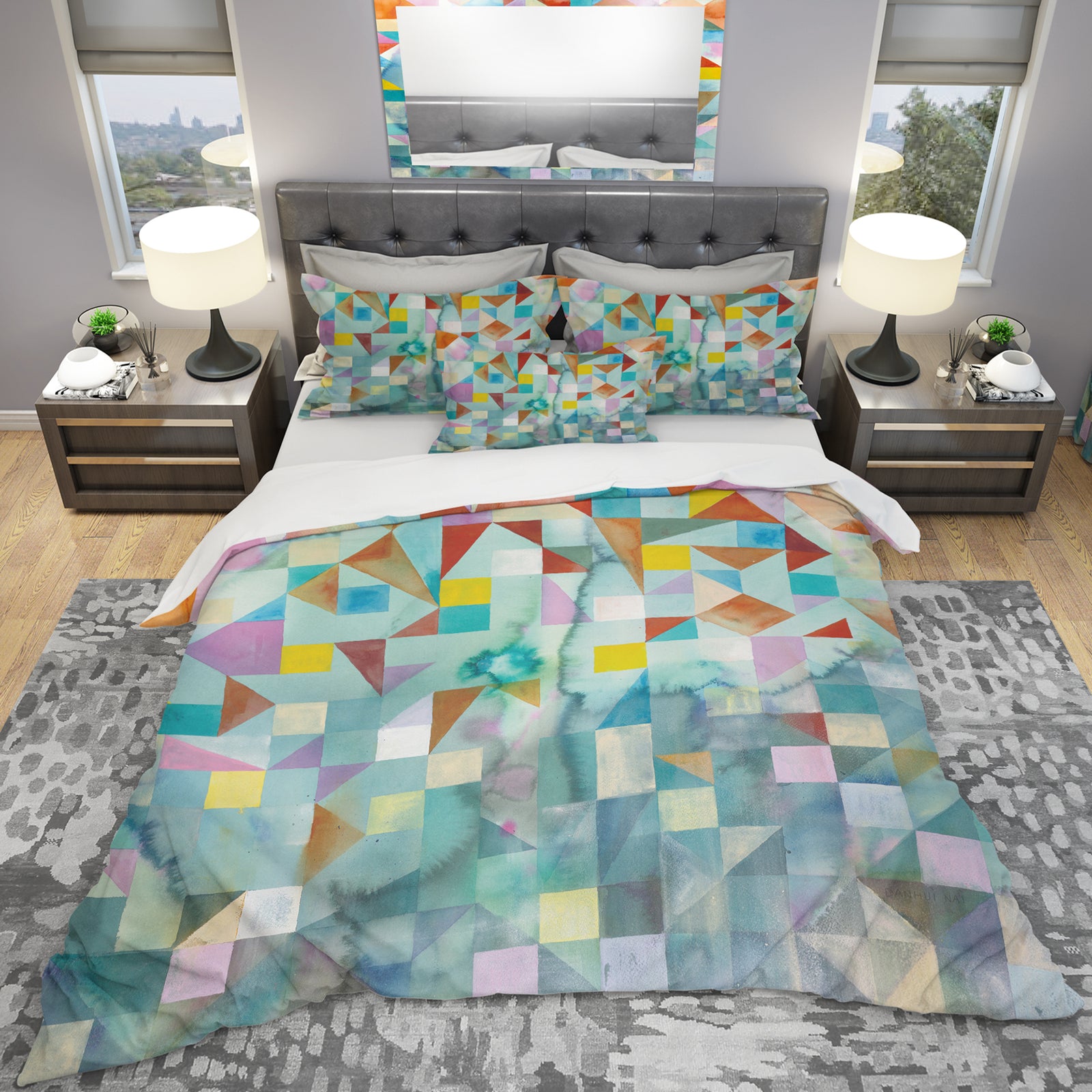 Modern Patchwork - Geometric Duvet Cover Set