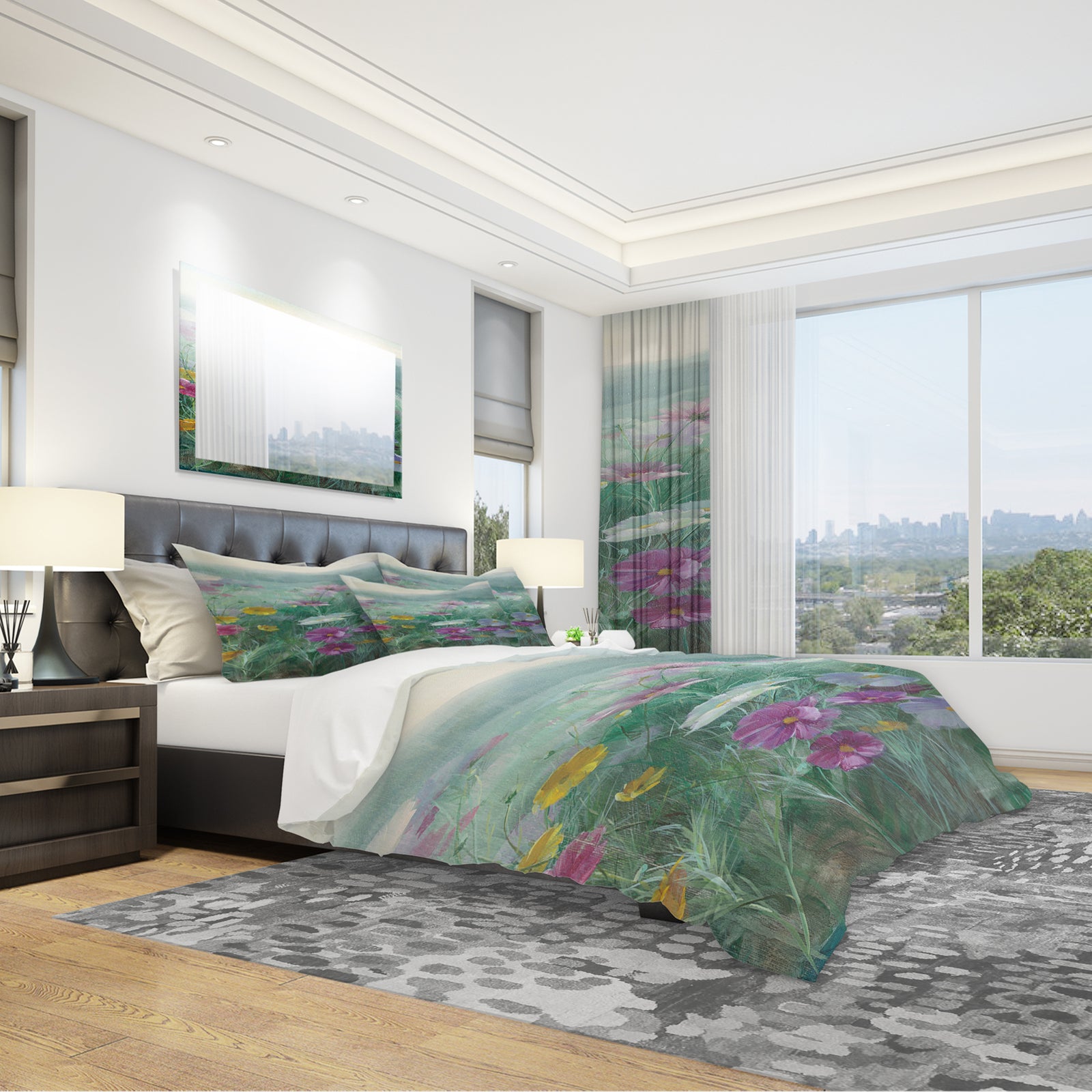 Cosmos at Dawn III - Geometric Duvet Cover Set