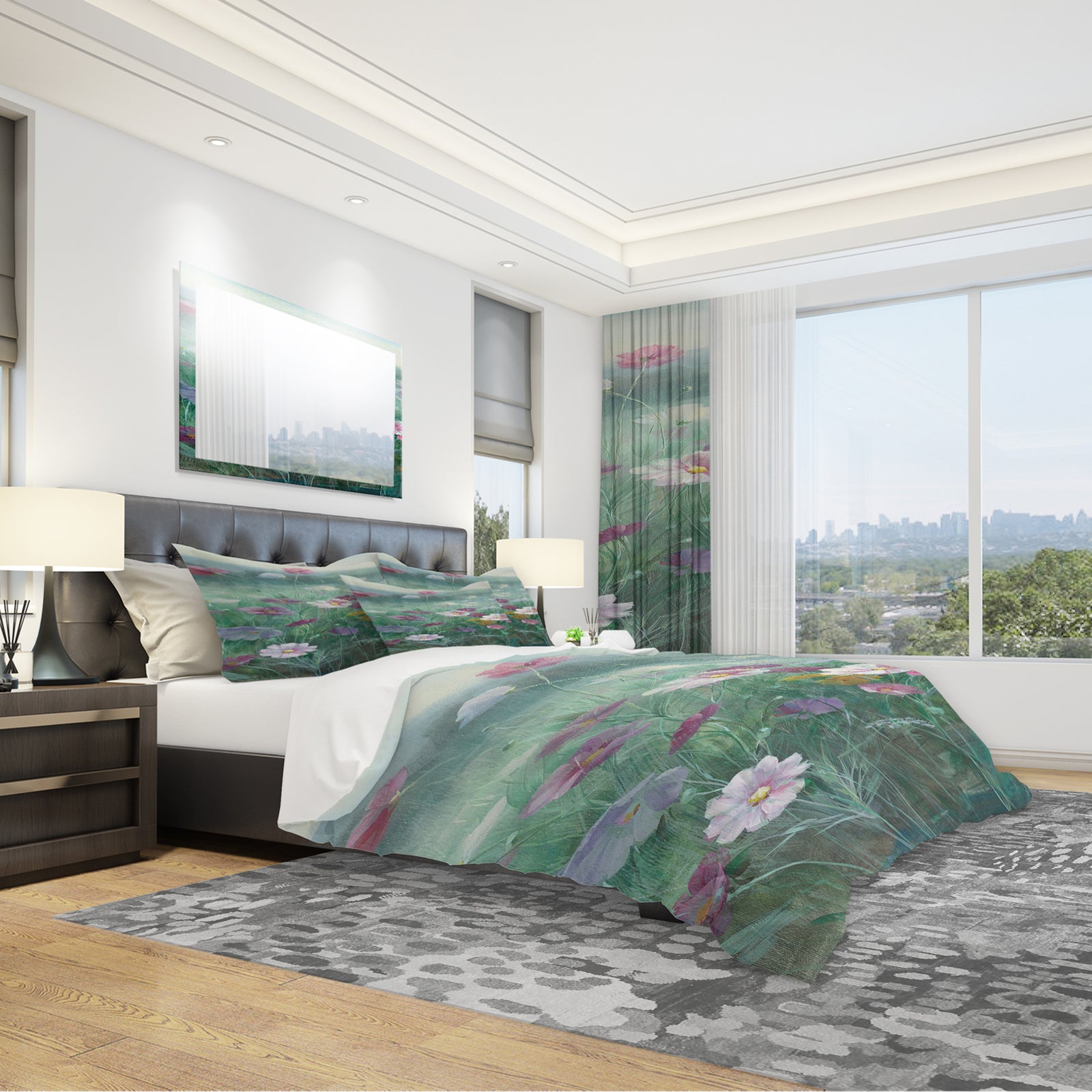 Cosmos at Dawn II - Geometric Duvet Cover Set