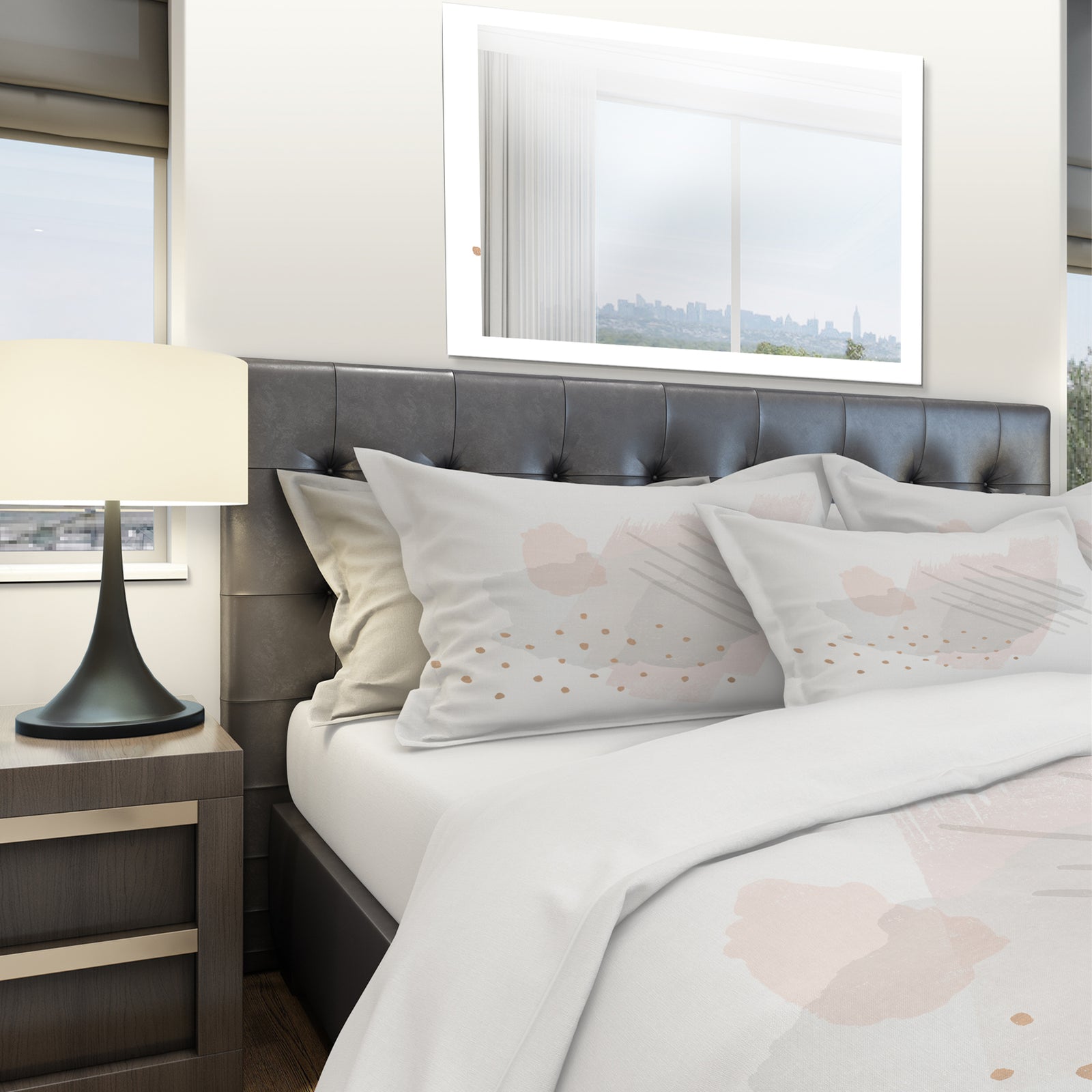 Watercolor Minimal Blush I - Geometric Duvet Cover Set