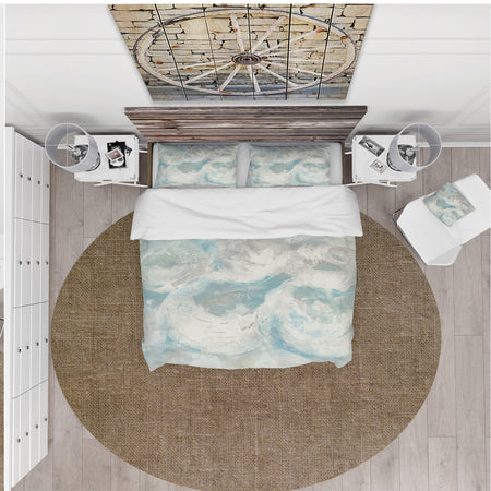 Pale Blue Shade IV - Farmhouse Duvet Cover Set