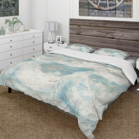 Pale Blue Shade IV - Farmhouse Duvet Cover Set