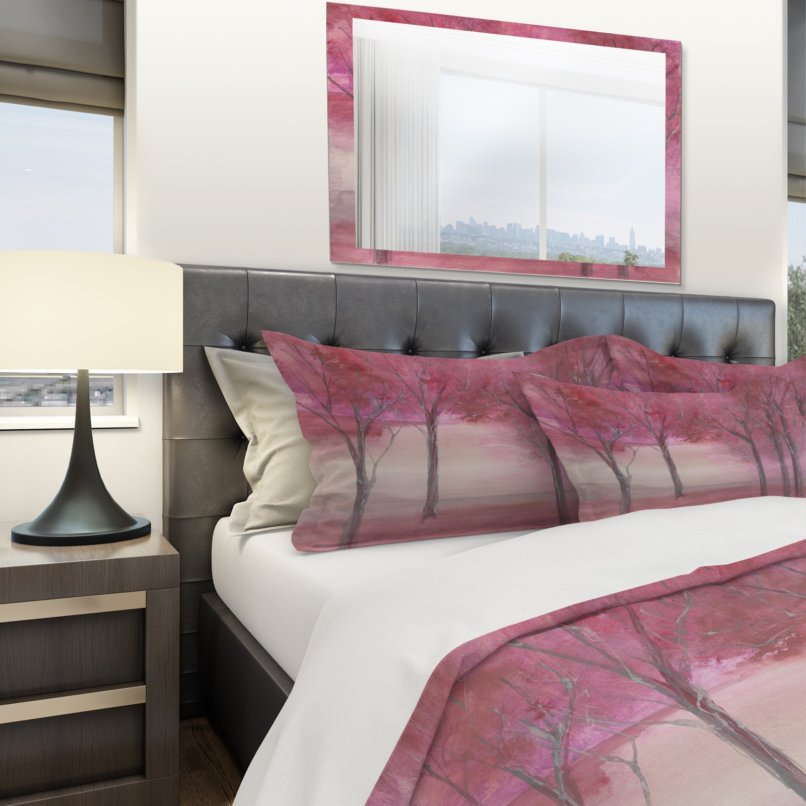 Shabby Pink Under the Trees - Shabby Duvet Cover Set