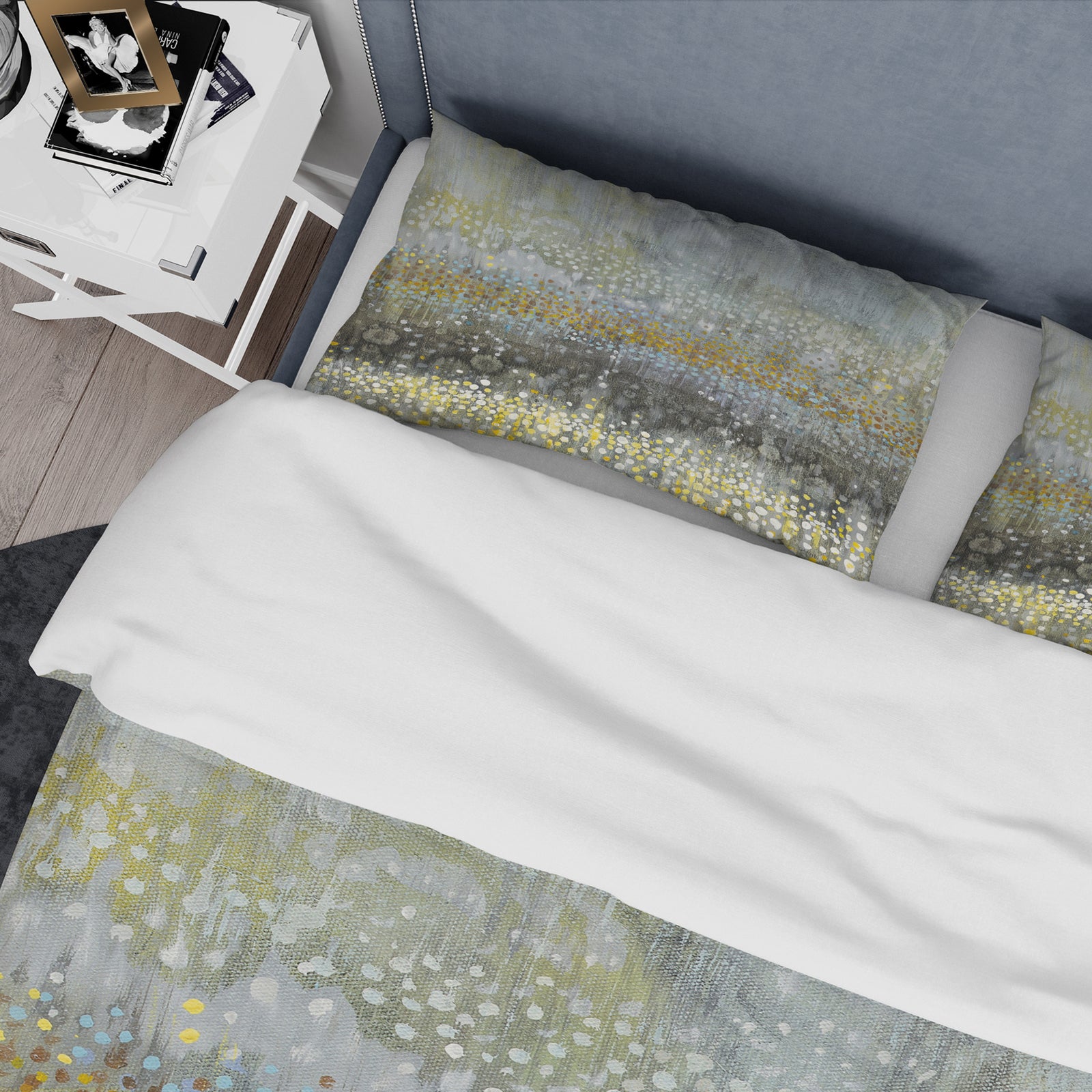 Glam Rain Abstract III - Glam Duvet Cover Set