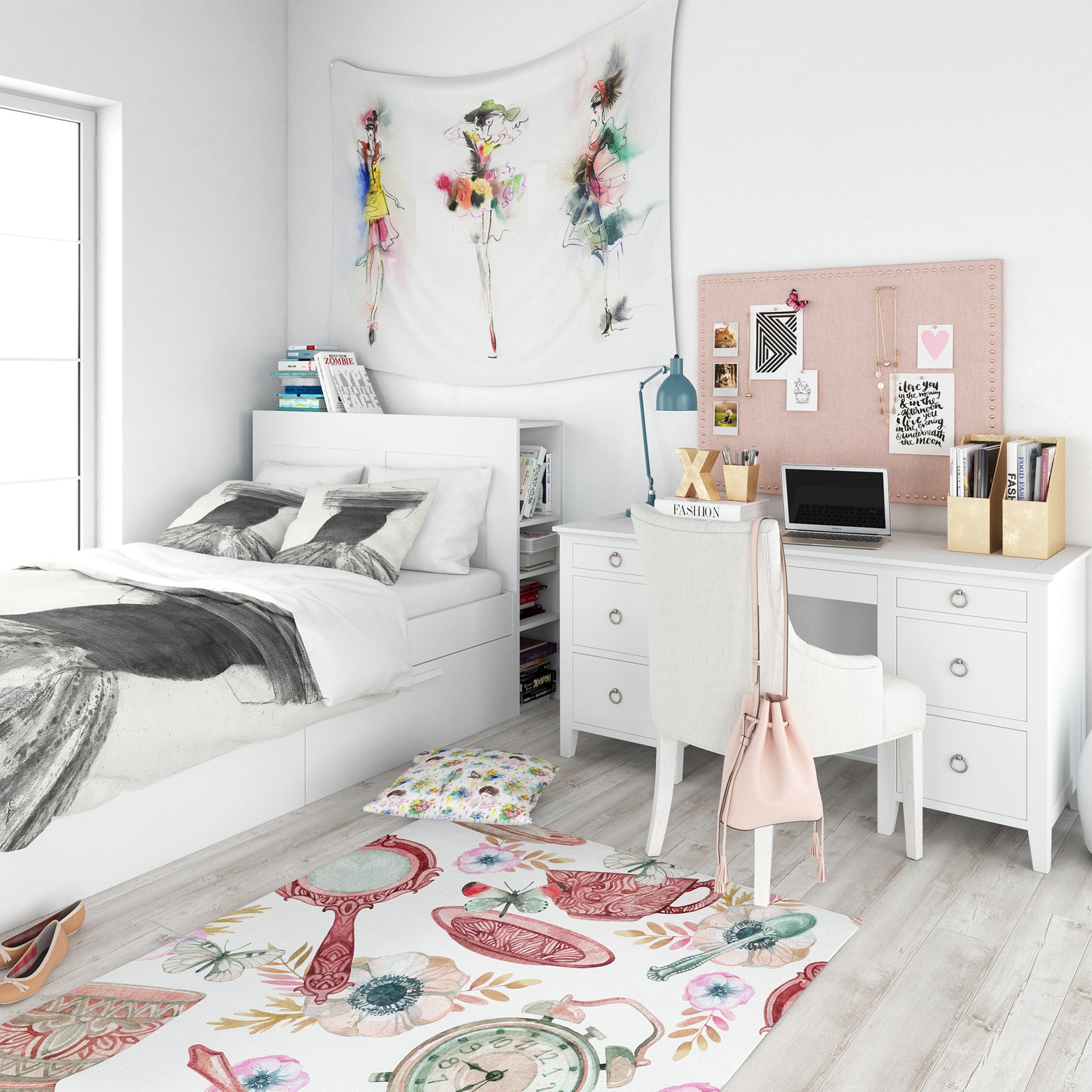 Glam and Fashion Feminine IV - Teenage Duvet Cover Set