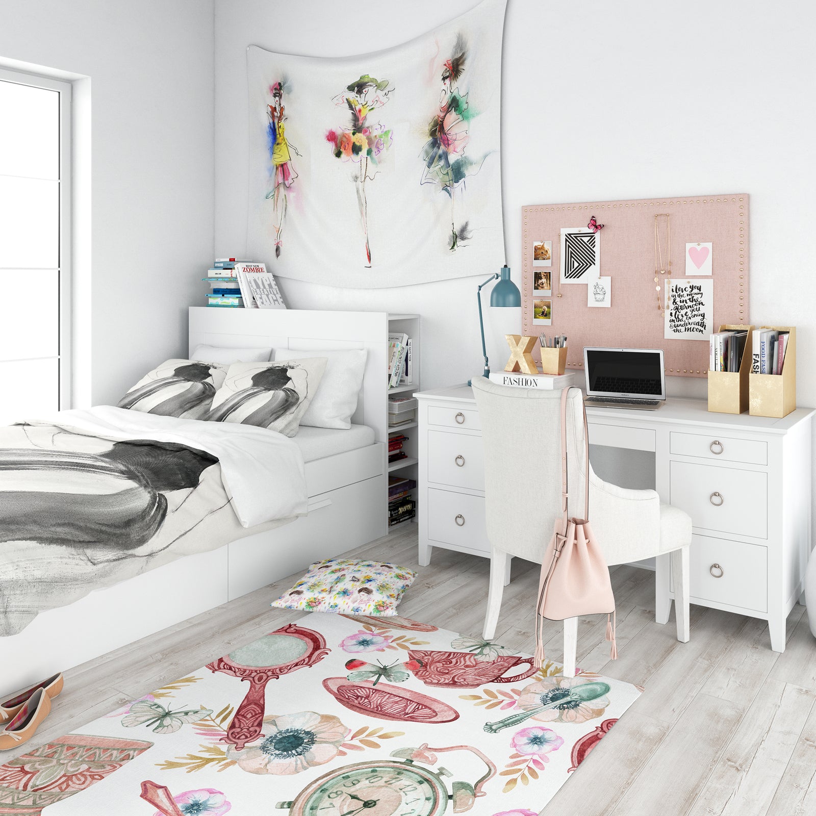 Glam and Fashion Feminine II - Teenage Duvet Cover Set
