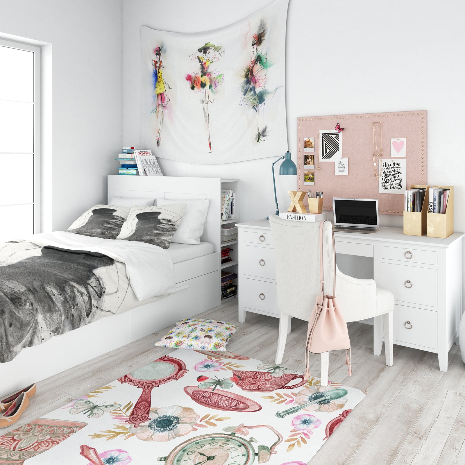 Glam and Fashion Feminine I - Teenage Duvet Cover Set