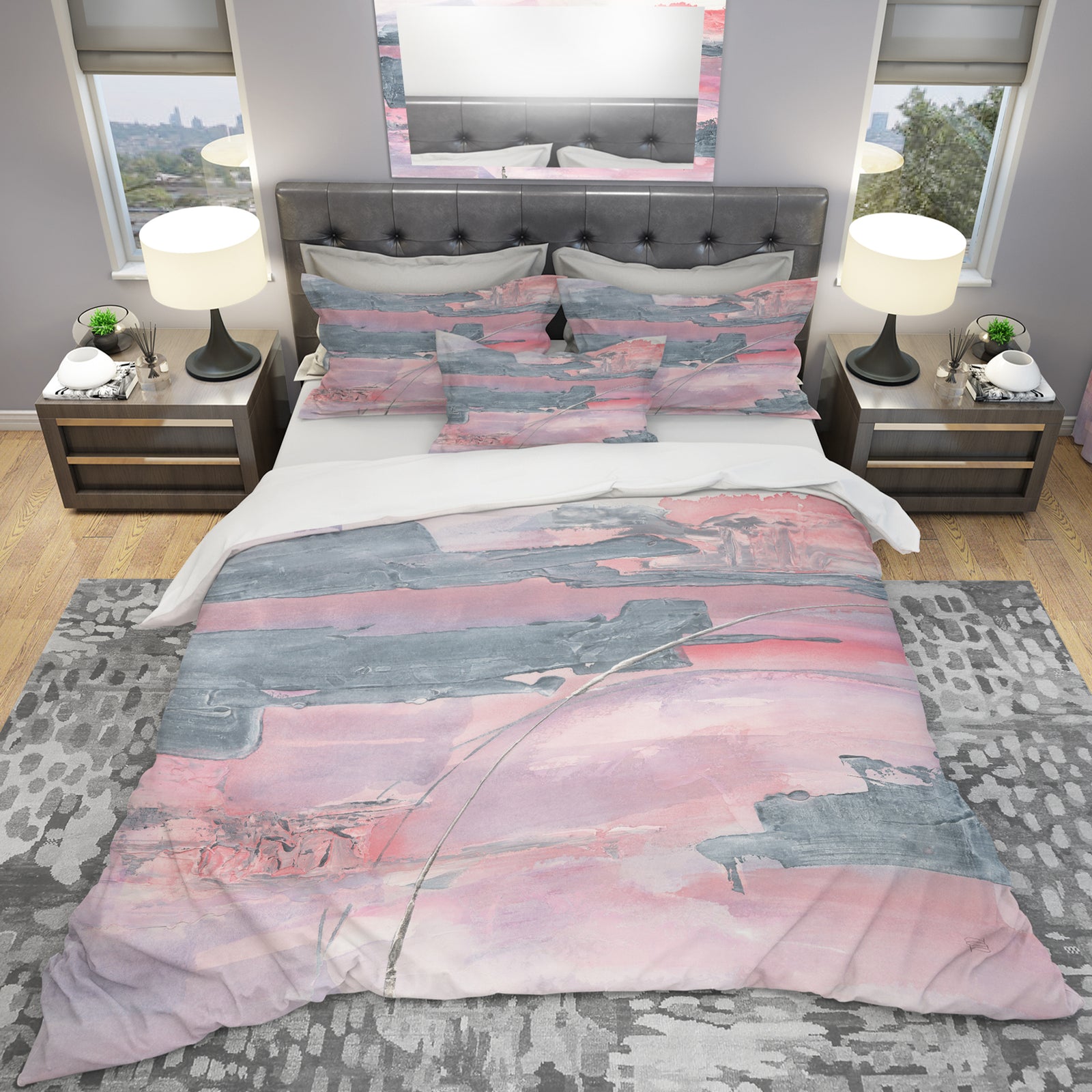 Durty Shabby Pink Blush II - Shabby Duvet Cover Set