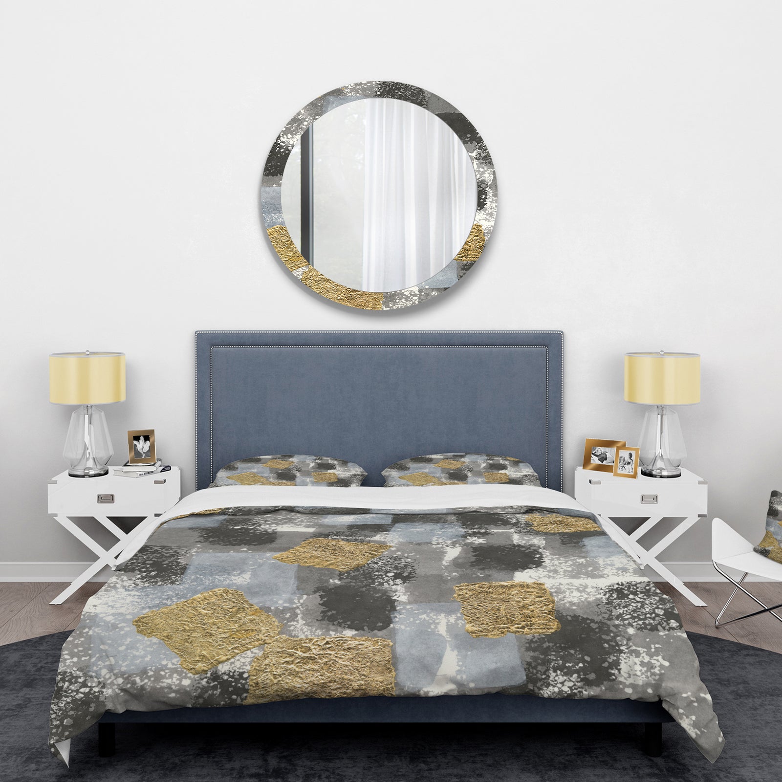 Gold Glamour Squares II - Glam Duvet Cover Set