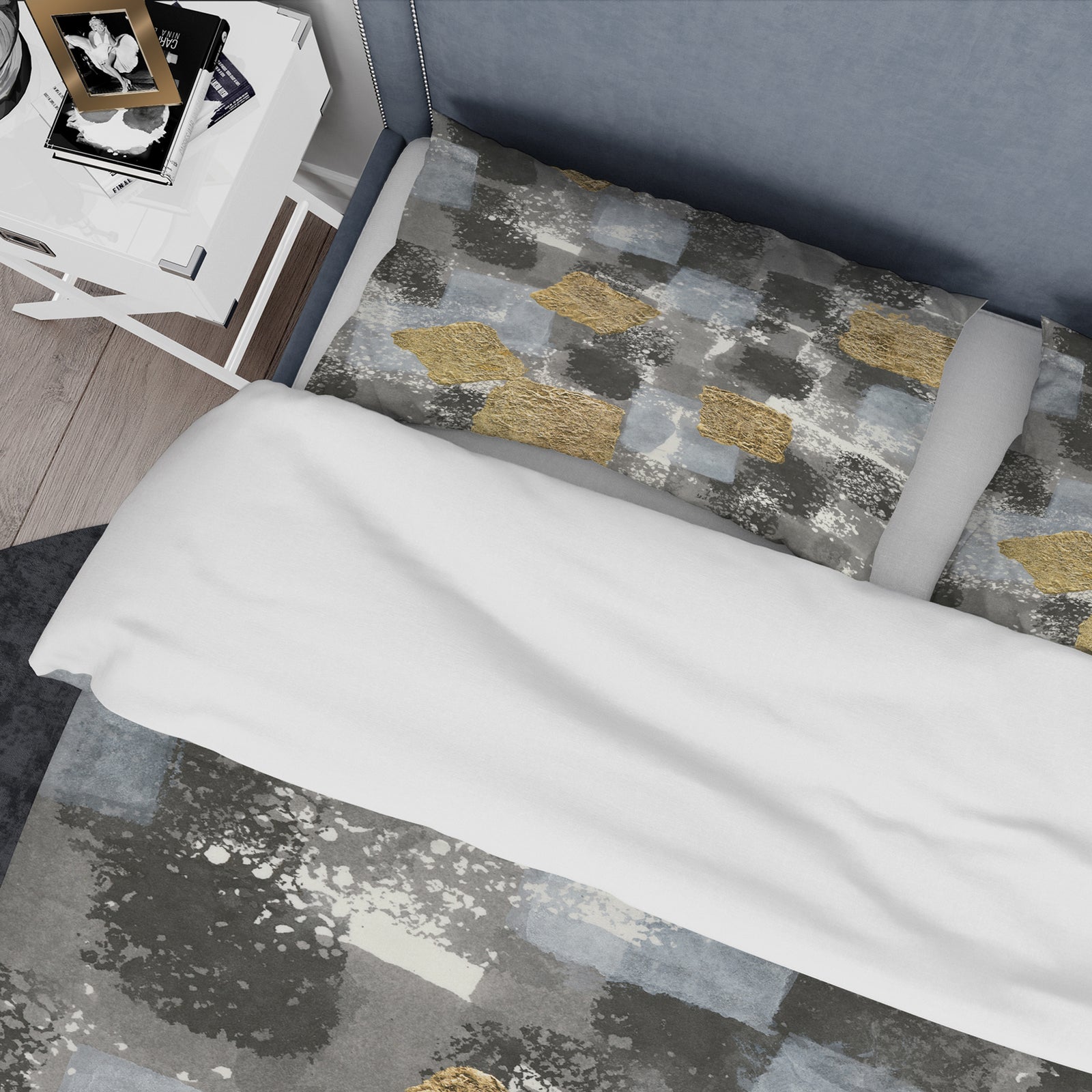 Gold Glamour Squares II - Glam Duvet Cover Set
