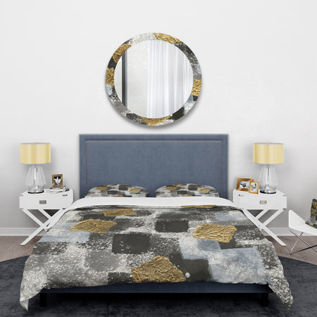 Gold Glamour Squares I - Glam Duvet Cover Set