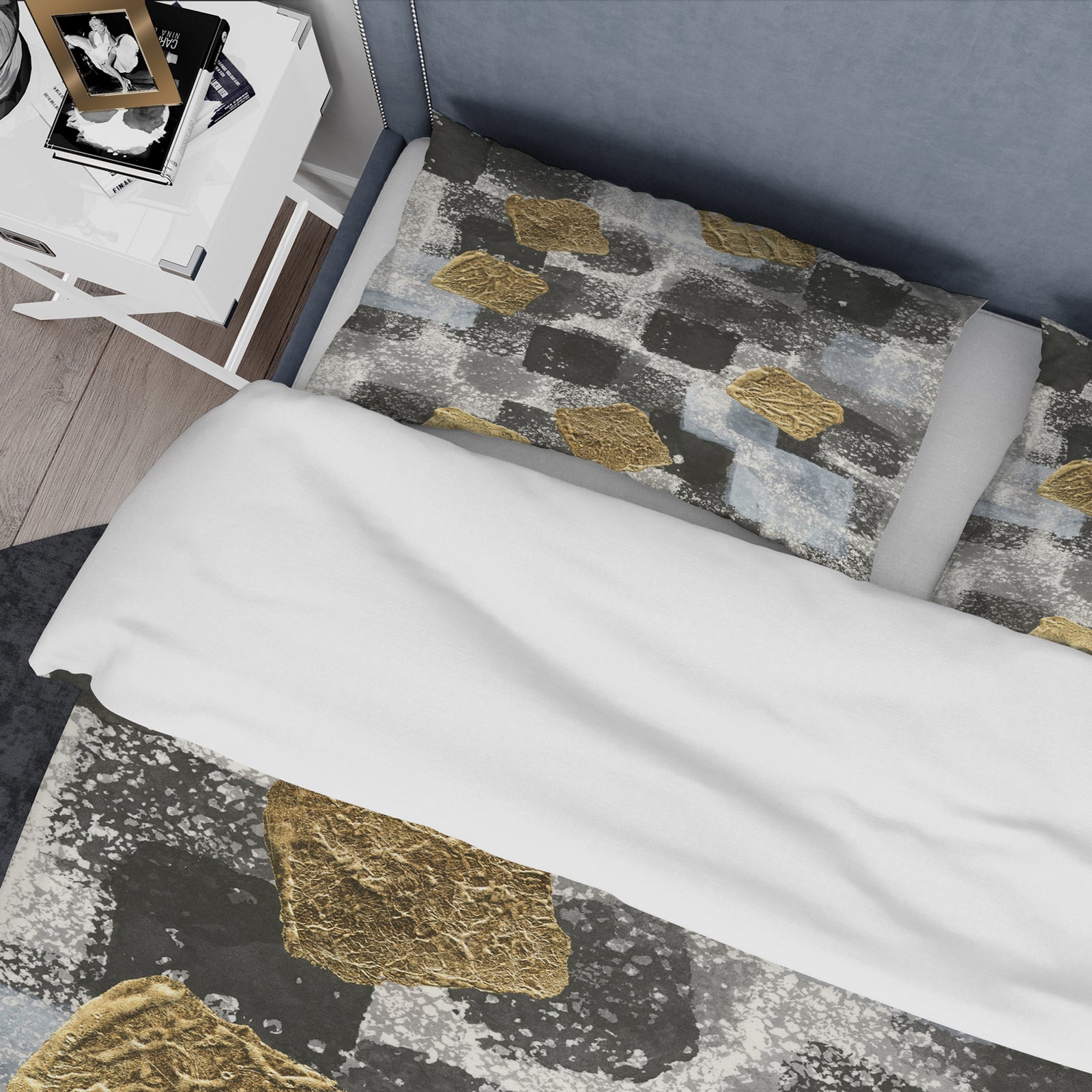 Gold Glamour Squares I - Glam Duvet Cover Set
