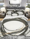 Gold Glamour Circle II - Geometric Duvet Cover Set