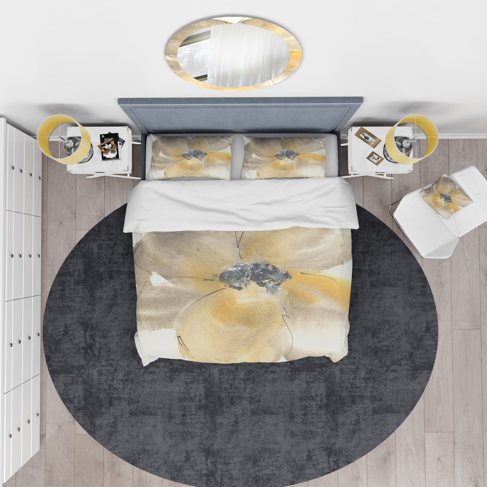 Galm Flower Tones II - Glam Duvet Cover Set