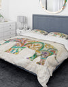 Boho Paisley Elephant II vII - Traditional Duvet Cover Set