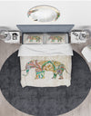 Boho Paisley Elephant II vII - Traditional Duvet Cover Set