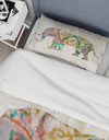 Boho Paisley Elephant II vII - Traditional Duvet Cover Set