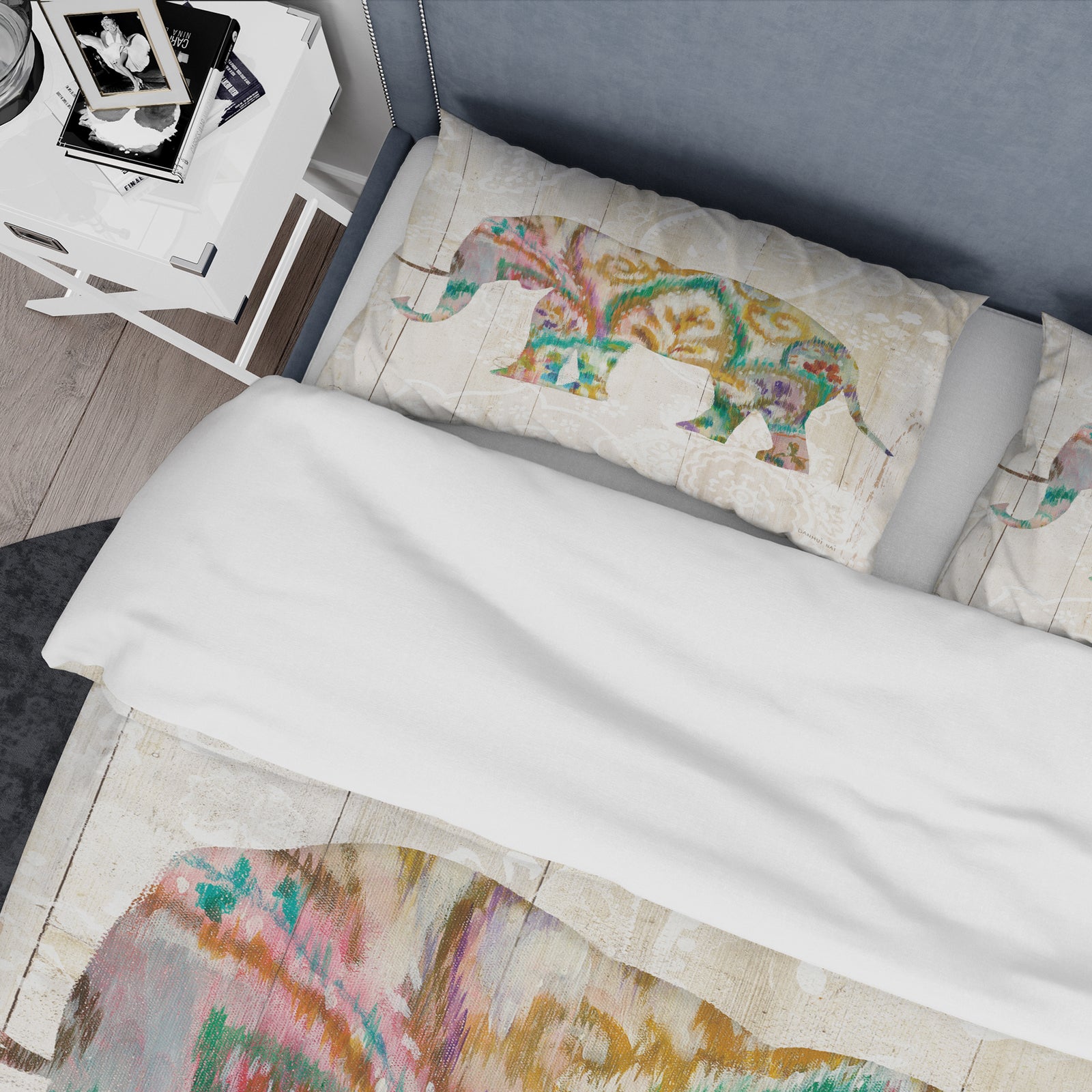 Boho Paisley Elephant II vII - Traditional Duvet Cover Set