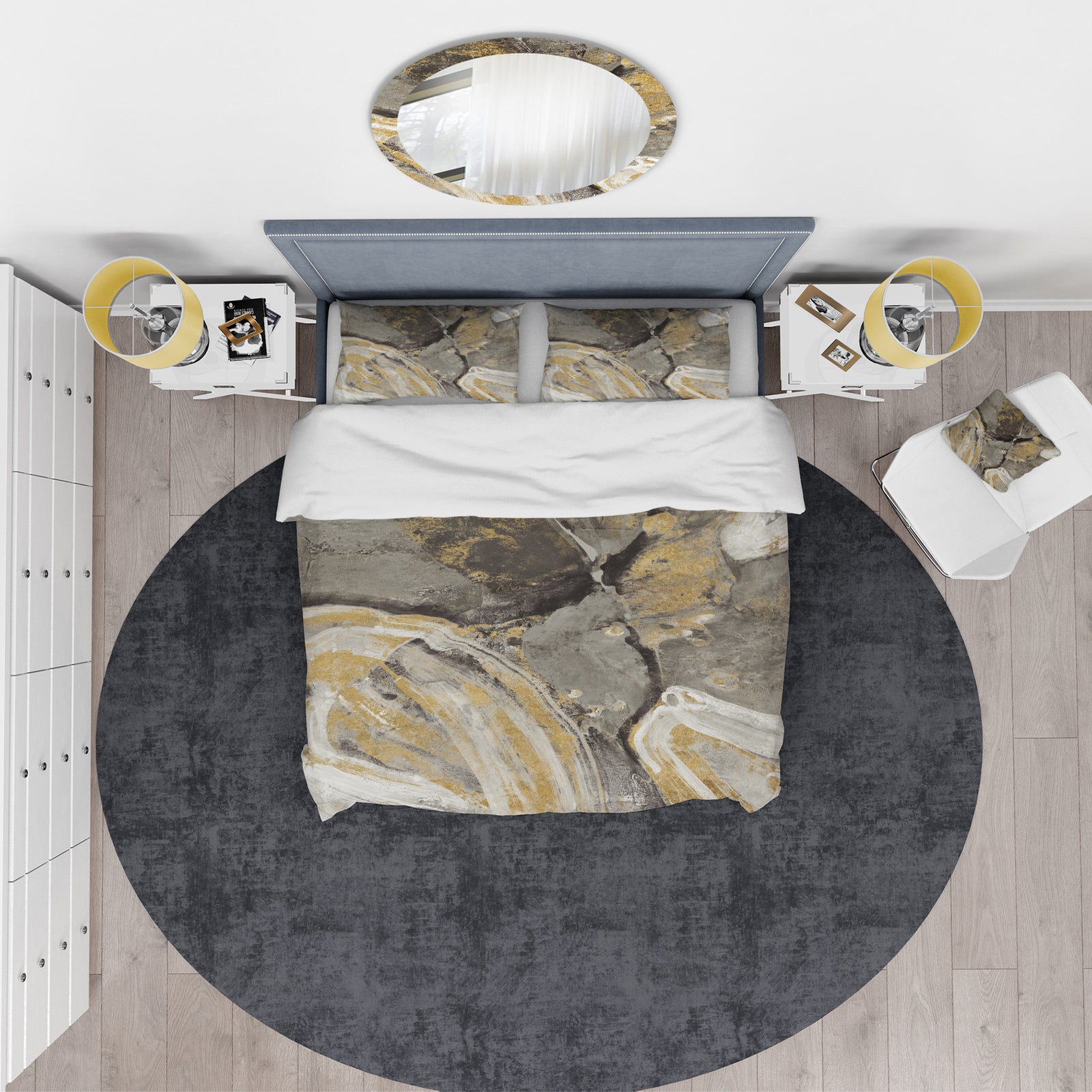 Glam Phoenix Neutral - Glam Duvet Cover Set