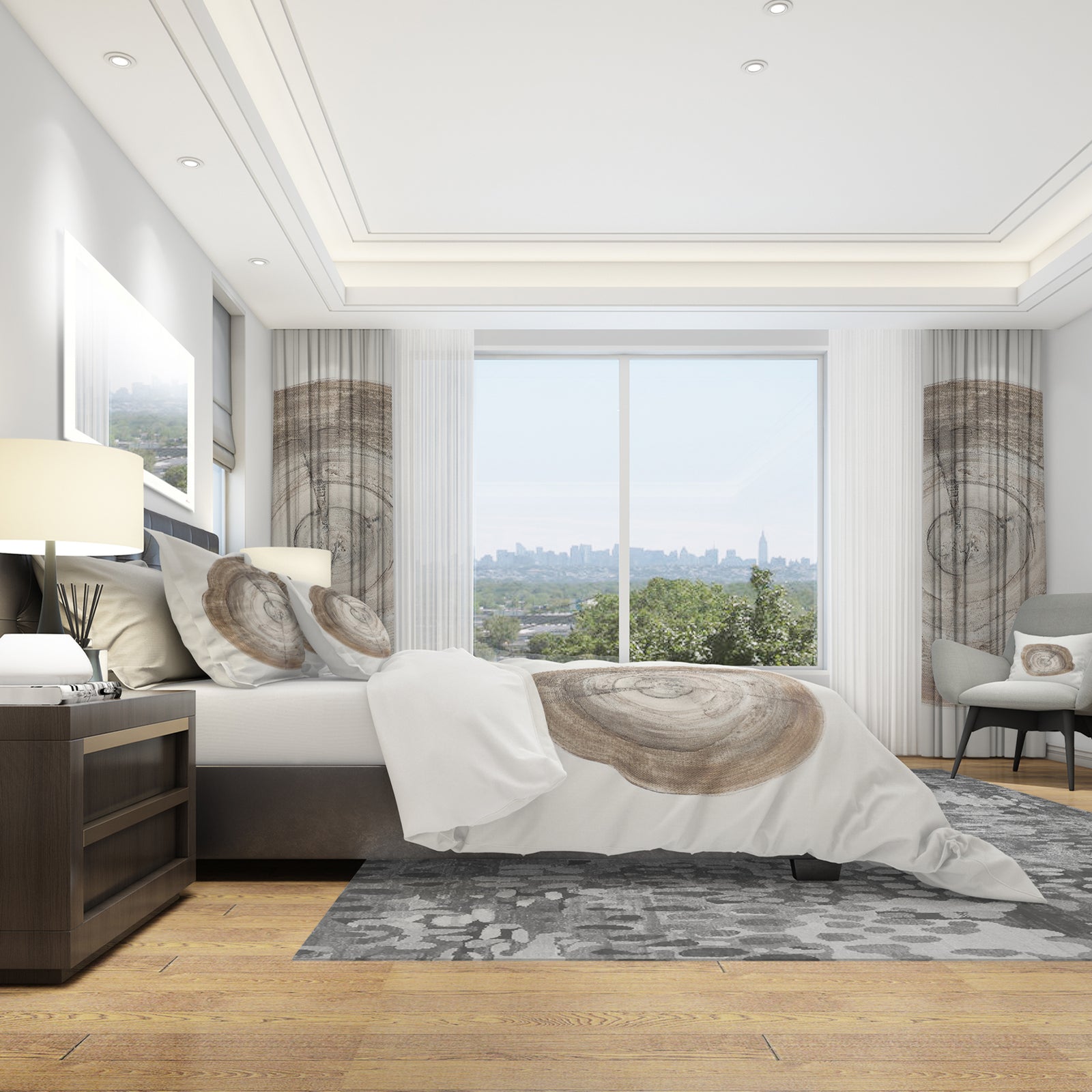 Circle natural elements I - Geometric Duvet Cover Set