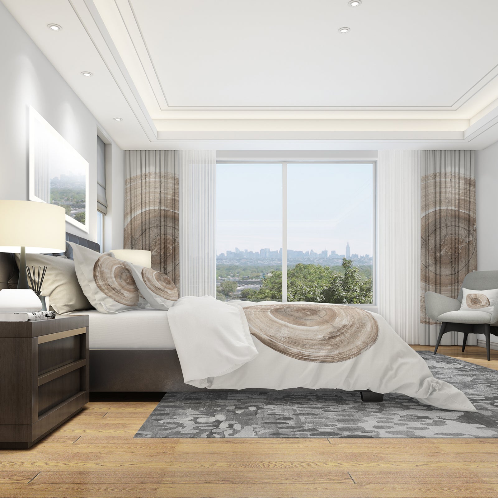 Circle natural elements II - Geometric Duvet Cover Set