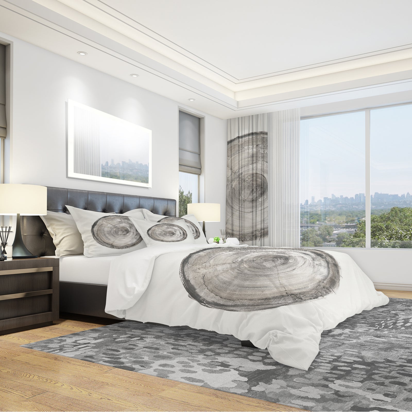 Circle natural elements III - Geometric Duvet Cover Set