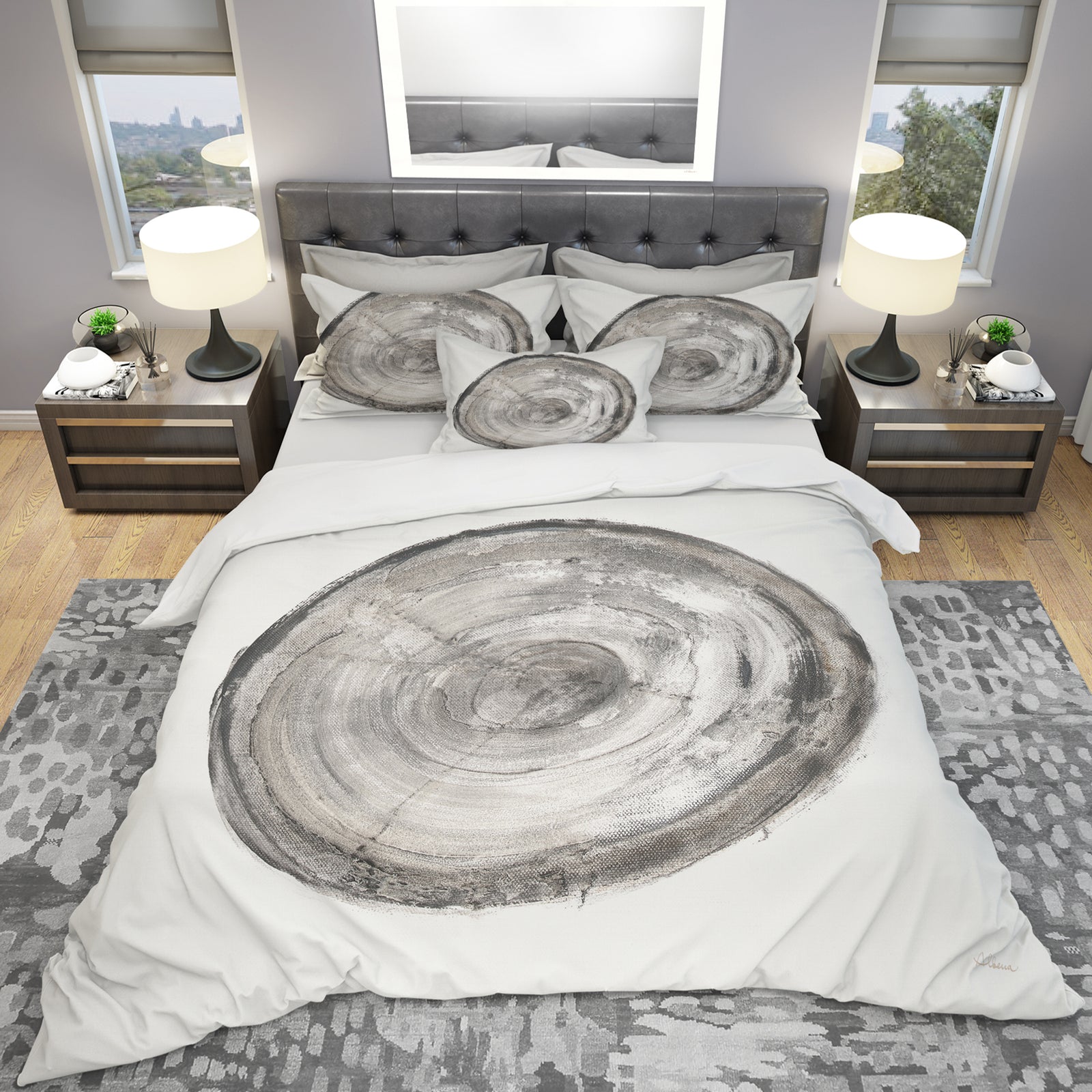 Circle natural elements III - Geometric Duvet Cover Set