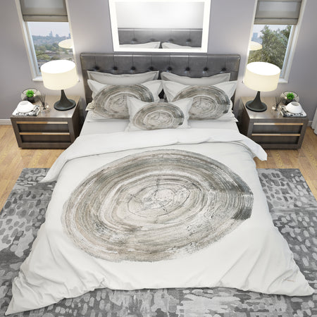 Circle natural elements IV - Geometric Duvet Cover Set