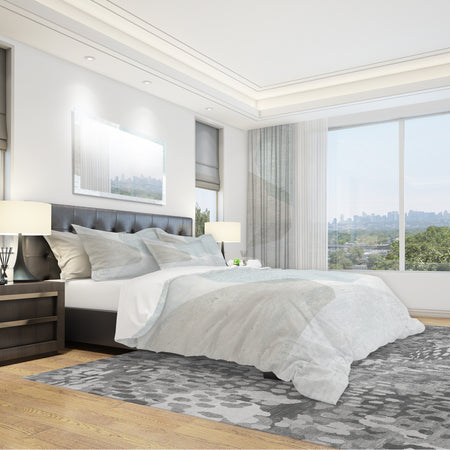Grey and White Collage I - Geometric Duvet Cover Set