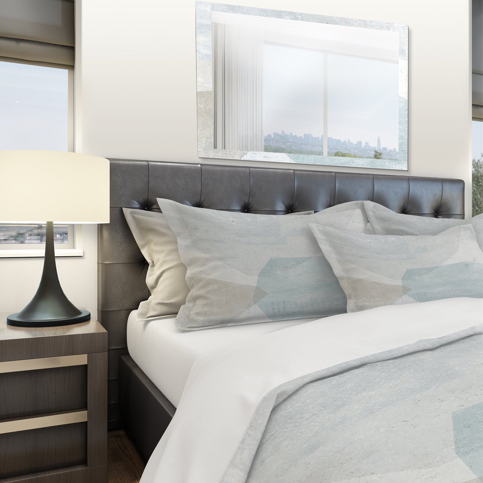Grey and White Collage II - Geometric Duvet Cover Set