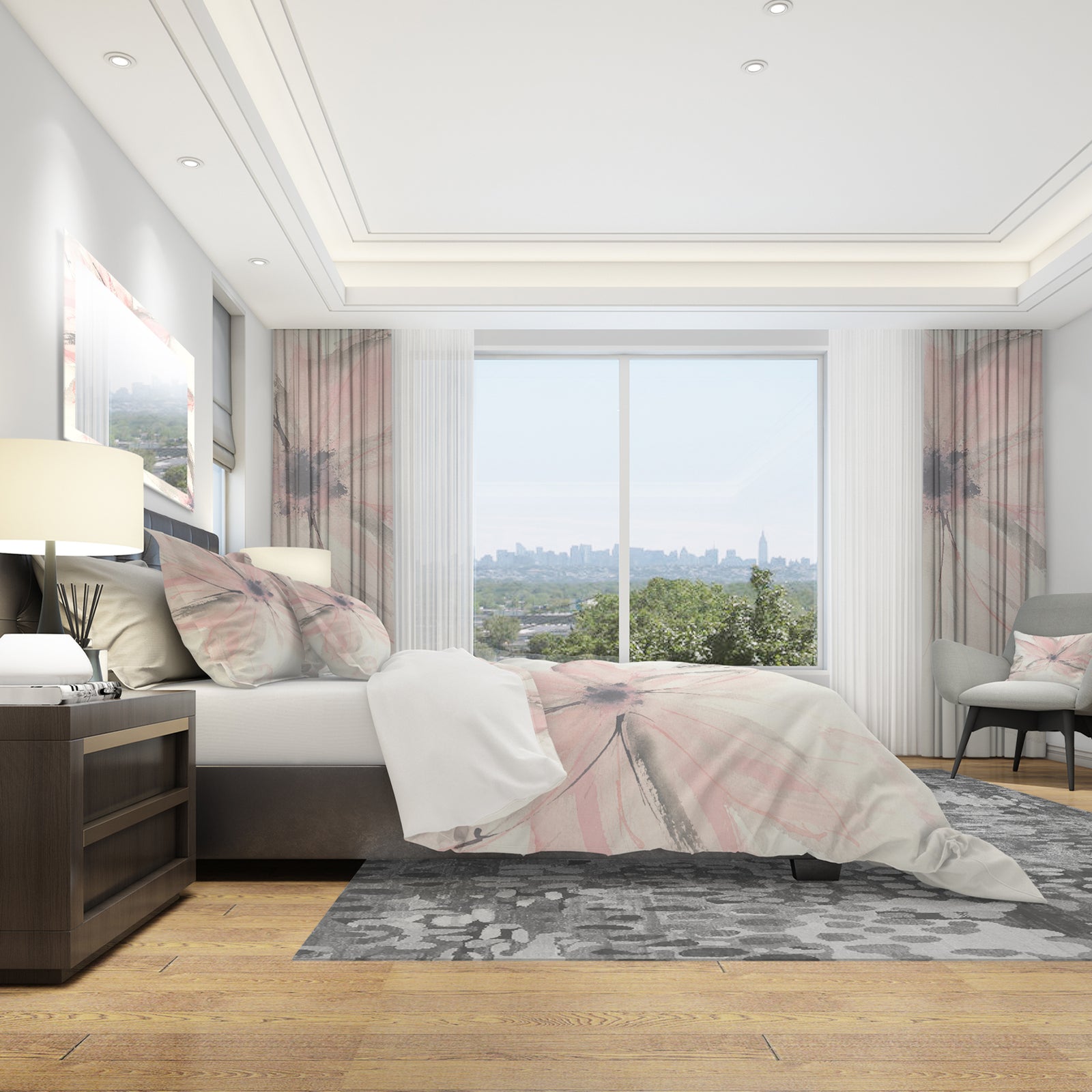 Pink Shabby Floral II - Shabby Duvet Cover Set