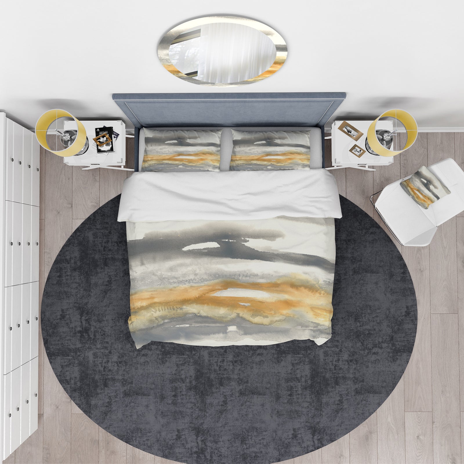 Gold Glamour Direction I - Glam Duvet Cover Set
