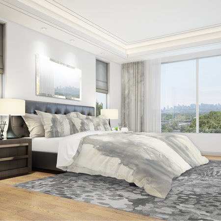 Gold Glamour Direction I - Geometric Duvet Cover Set