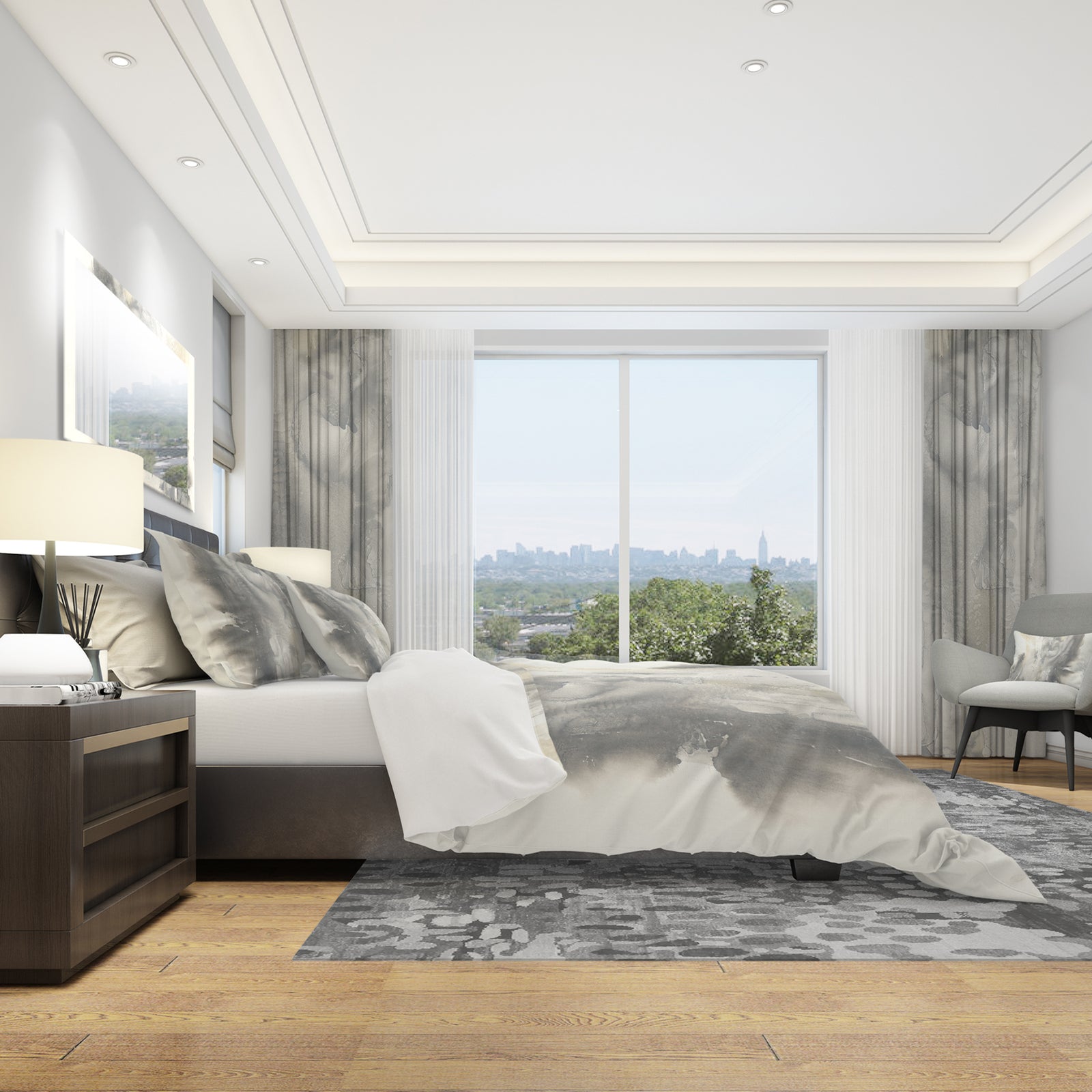 Gold Glamour Direction II - Geometric Duvet Cover Set