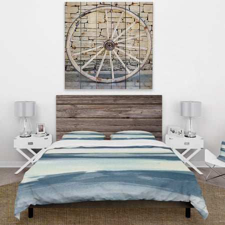 Mint Indigo Dawn II - Cottage Duvet Cover Set